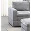 Salon modulaire 5 pièces - couleur grise, plateau-coussin, mobilier modulaire à structure en bois d'aspect classique, coussin triple épaisseur