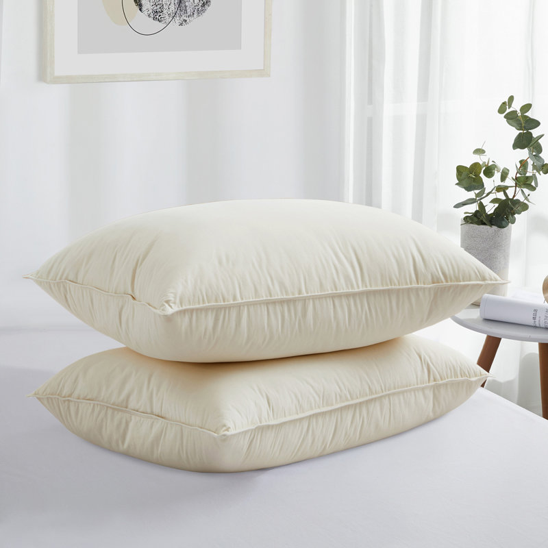 Oreiller blanc en duvet et plumes d'oie, Très grand coussin: 36 po x 20 po