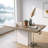 Extendable Dining Table for 6-10 People with Aged Wood Effect, Adjustable from 160-200 cm