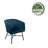 Daevin 17.34'' H Velvet Upholstered Armchair-992326551