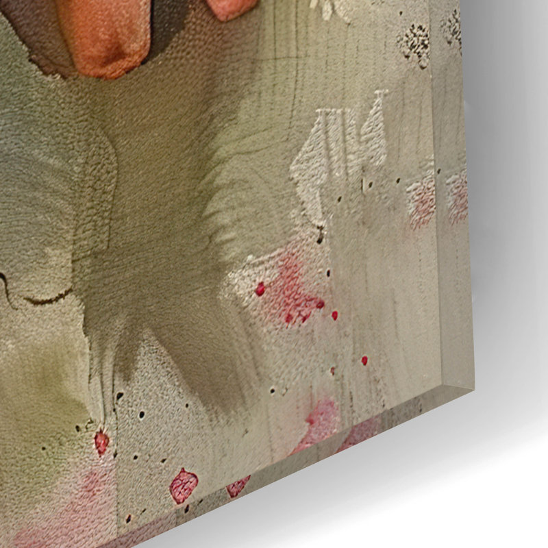 «Happy Pink Pig» par MomArt, verre mural, H 16 po x l 12 po x P 0,13 po