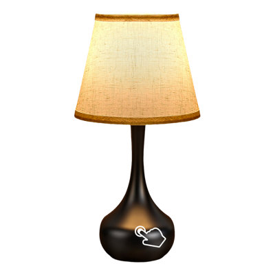 Two-piece Set Of Dual-head Small Bedside Lamps With Three-level Dimming (includes Led Bulbs)