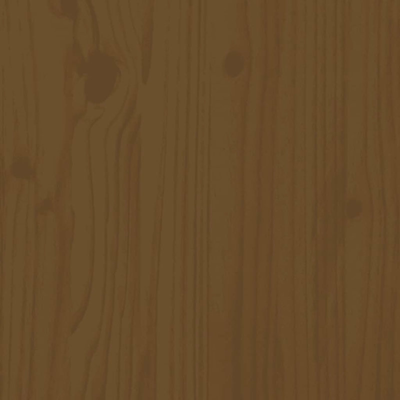 LED Bed Frame Solid Wood, 120 x 200cm, Brown