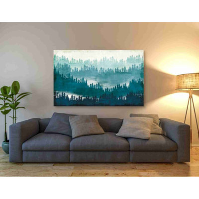 'Mountainscape Blue' by Michael Mullan, Canvas Wall Art