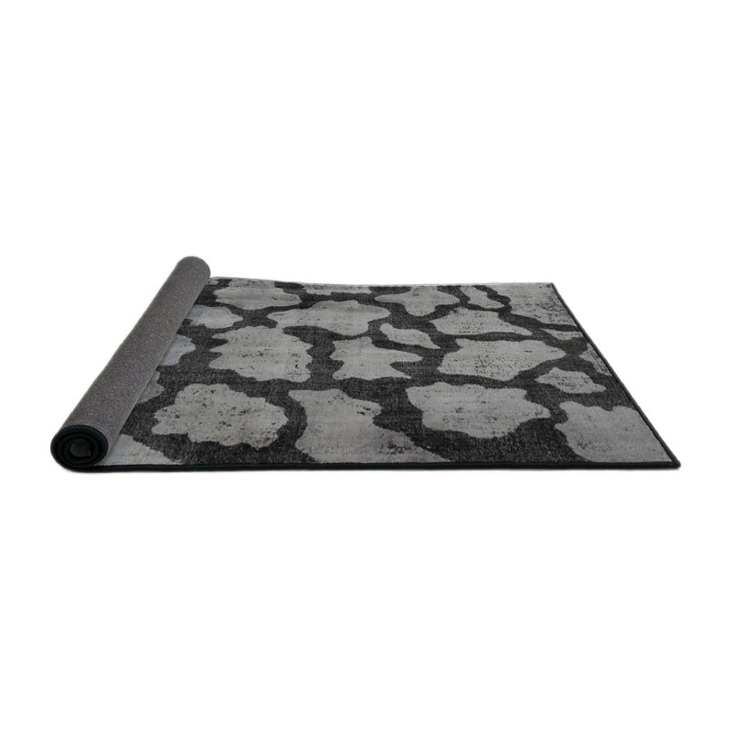 Tapis gris zone contemporaine, Rond 5 pi