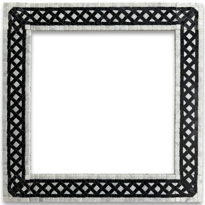 Carreau décoratif en marbre 2,25 "x 12" noir / blanc