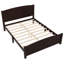 Structure de lit plateforme en bois massif grand format avec lattes de soutien solides, design minimaliste moderne, aucun sommier tapissier nécessaire, espresso-1629329120-1629329121