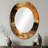 Vintage Yellow Surfing Landscape - Modern Oval Wall Mirror-1745127046
