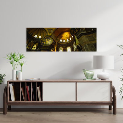 Faible angle de vue d'un plafond, Aya Sophia, Istanbul, Turquie, art contemporain traditionnel, art mural