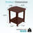 Outdoor HDPE Adirondack 2-Tier Weatherproof Patio Side Table-1173014595