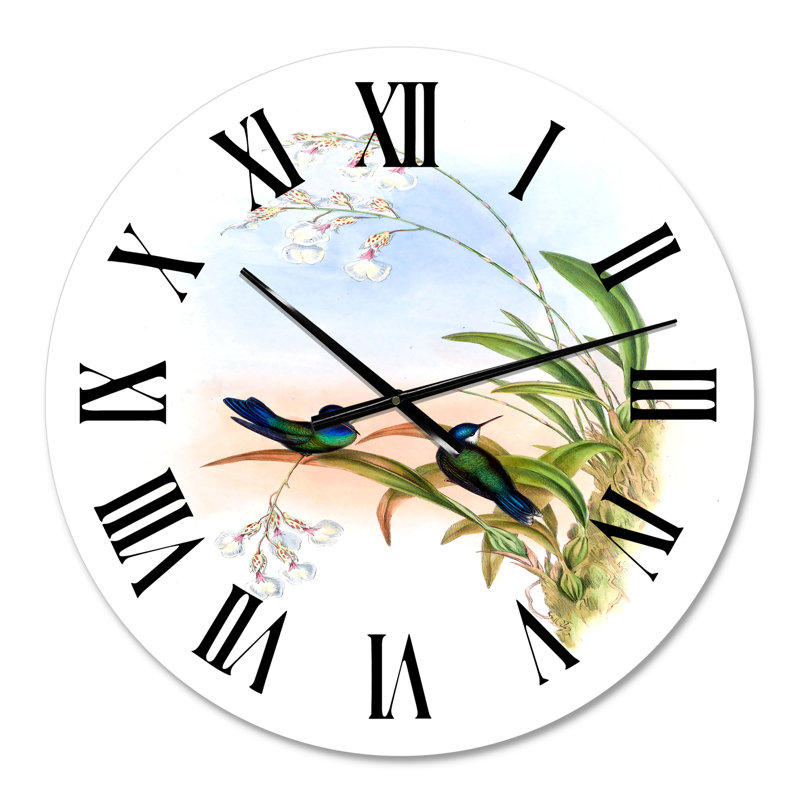 Vintage colibri III - horloge murale traditionnelle, Petit