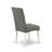 3 Piece Kitchen Table & Chairs Set Contains a Round Dining Room Table with Dropleaf and 2 Gray Linen Fabric Parsons Dining Chairs, Linen White-476447706-476447717-429625714