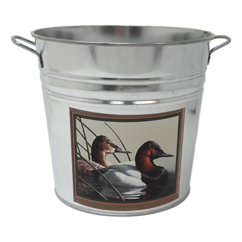 Figgs Metal Pot Planter, Duck Brown