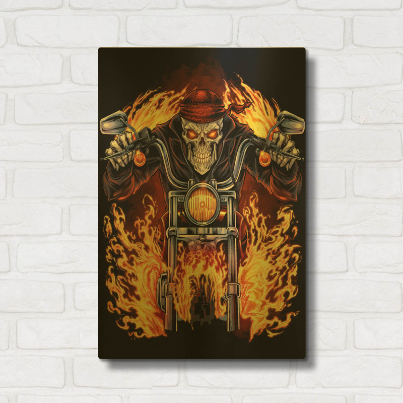 « Harley Design Art » de Flyland Designs, décoration murale en métal doré, 40,6 cm x 61 cm, 16 po x 24 po