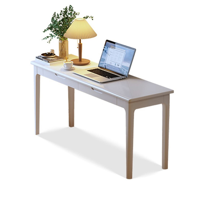 Bureaux rectangulaires en bois massif, H 29,53 po x l 55,12 po x P 17,72 po, Blanc