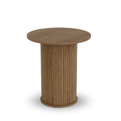 Tambour Design Round End Table