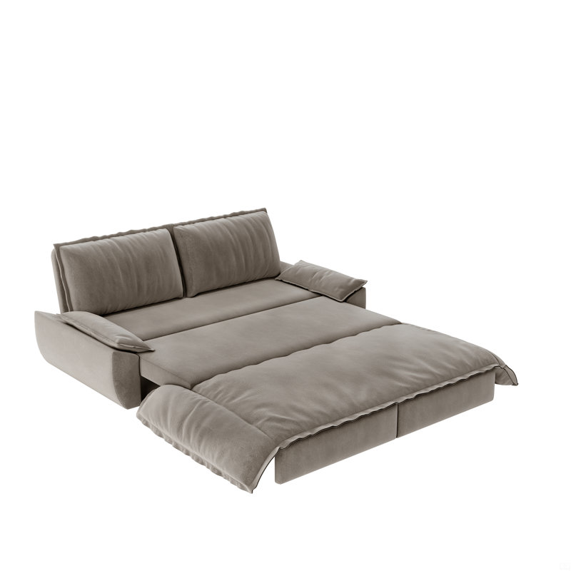 Canapé-lit escamotable de 73,2 po, canapé-lit convertible 3 en 1, causeuse en velours
