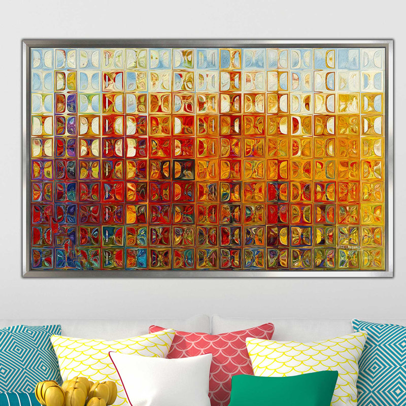 «Tile Wall Art # 1, 2015 - Floater Frame», reproduction d'impression sur toile, H 21,5 po x l 33,5 po