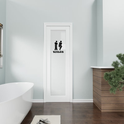 80''H/96''H Interior Toilet Bathroom Frosted Door Slab Solid Manufactured Wood Prime Standard Door Without Hardware Kit