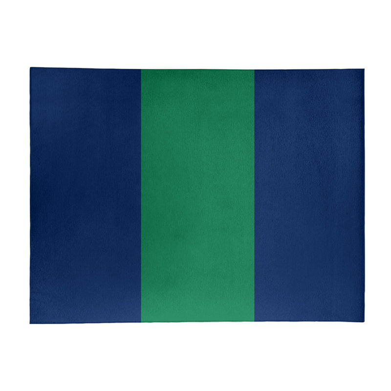 Tapis bleu à rayures de hockey national, Rectangle 9 pi x 12 pi