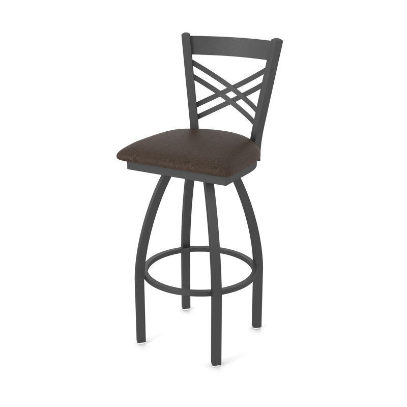XL 820 Catalina Stool, Pewter, Fabric-Graph Chalice, Counter Stool (25” Seat Height)