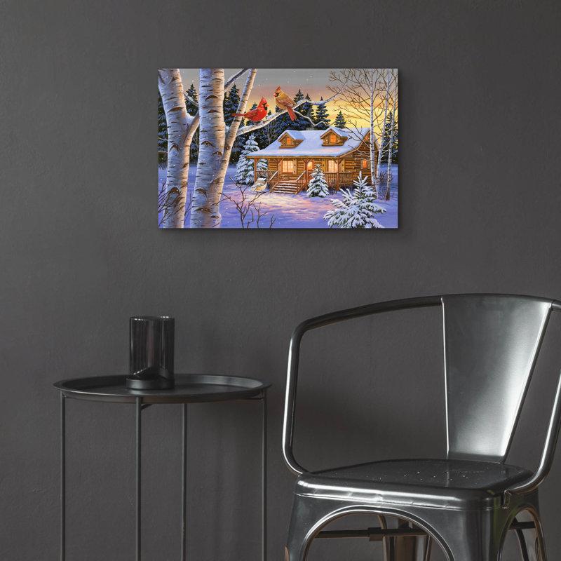 «Rustic Retreat» par William Vanderdasson, art mural en verre acrylique, H 16 po x l 24 po x P 0,2 po