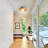 Natural Wood Semi-Flush Mount Light  for Bedroom Corridor Hallway-537222574
