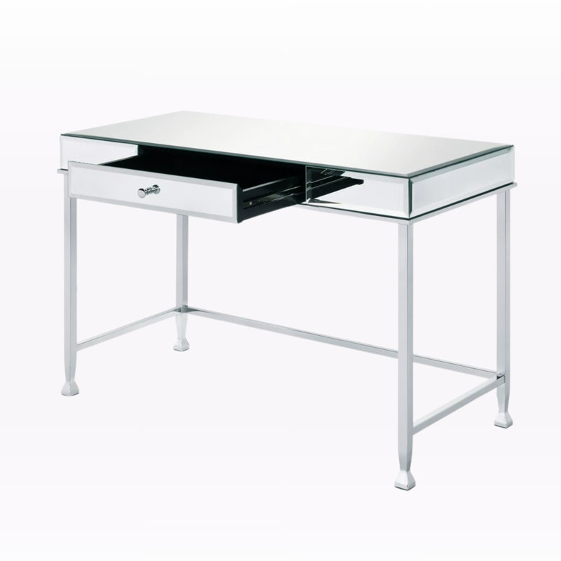 Bureau à miroir et miroir Whisk, Chrome chrome