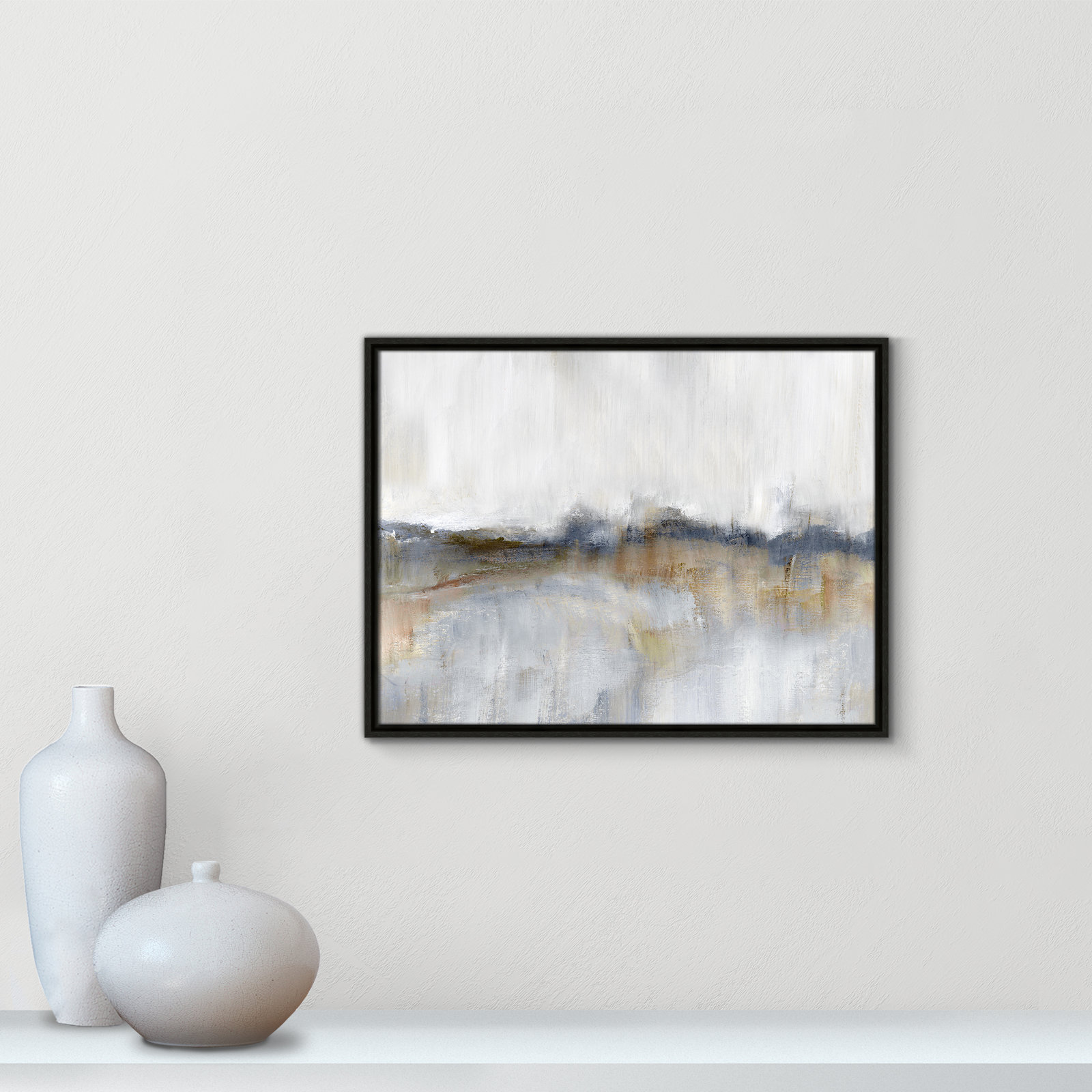 Autumnal Tide by Nan - Floater Frame Print on Canvas, 19.5" H x 25.5" W, Black