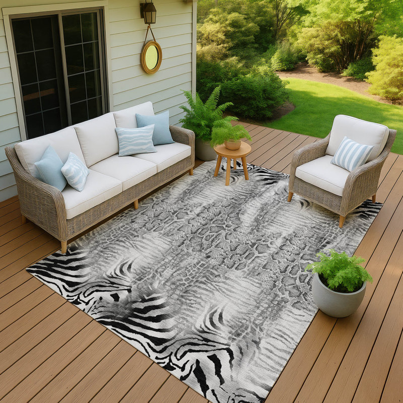 Tapis intérieur / extérieur lavable à la machine Corbin ACN2276, Rectangle 10 pi x 14 pi