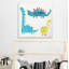 « dino trio », peinture sur toile tendue-1496436080