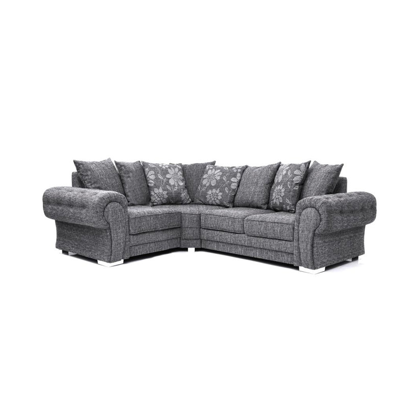 Malmo Grey Fabric Right Corner Sofa, Right Hand Facing