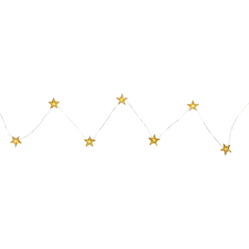Guirlande de Noël 10 lumières à DEL dorées 10 fils 5,25 pi