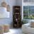 Syrah Corner Bar Cabinet, Two External Shelves Espresso-1115271677