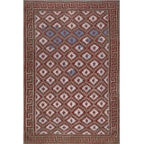 Small Antique Rustic Tribal Geometric Indian Cotton Dhurrie Flatwoven Rug