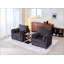 Fauteuil d'appoint en velours côtelé avec coussin lombaire et poche latérale, capacité de charge de 159 kg-132952430
