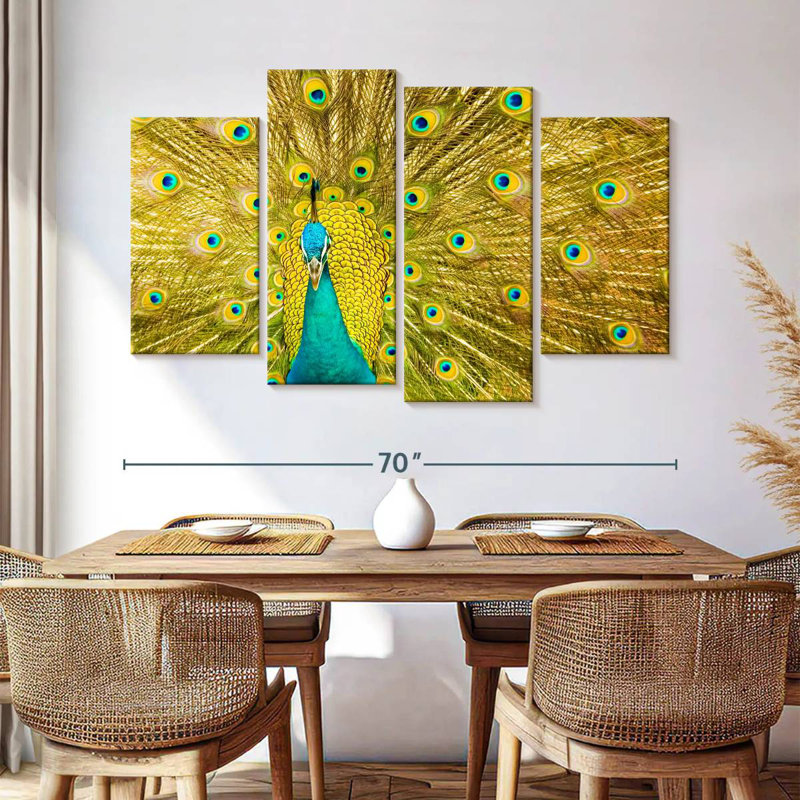 Brampt Glorious Peacock Feather, 42" H x 68" W