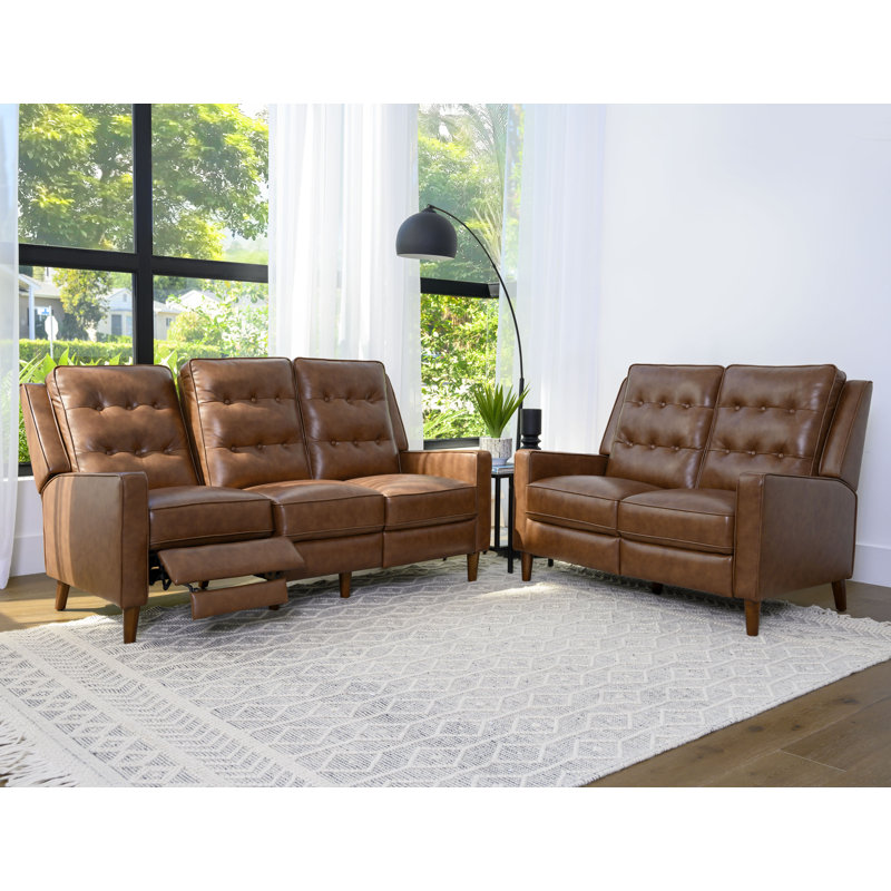 Ensemble de salon inclinable en cuir 2 pièces Kayenat