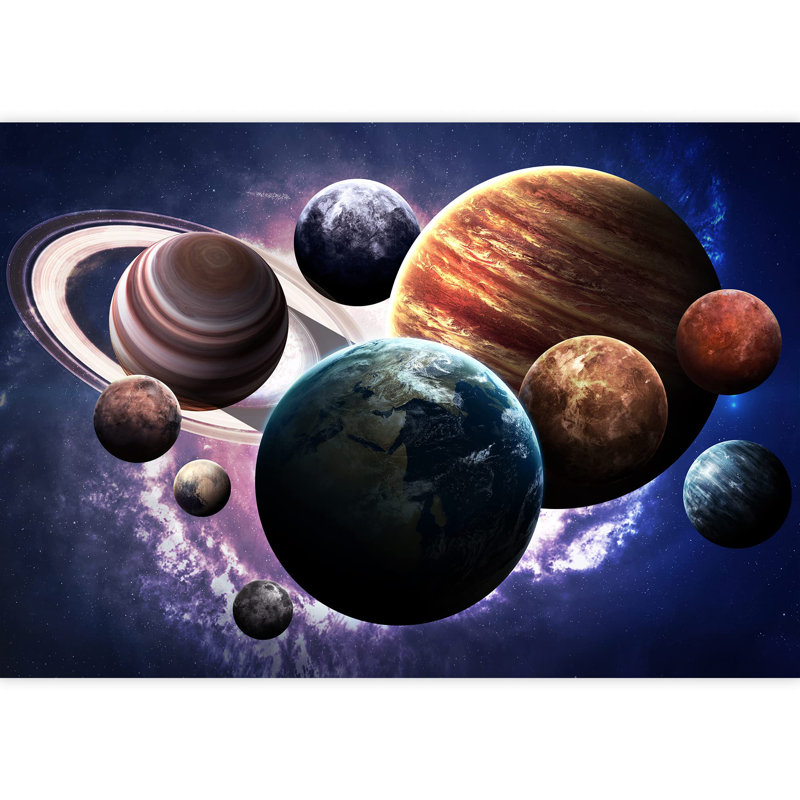 Planet In Outer Space Galaxy Border, 100" L x 144" W