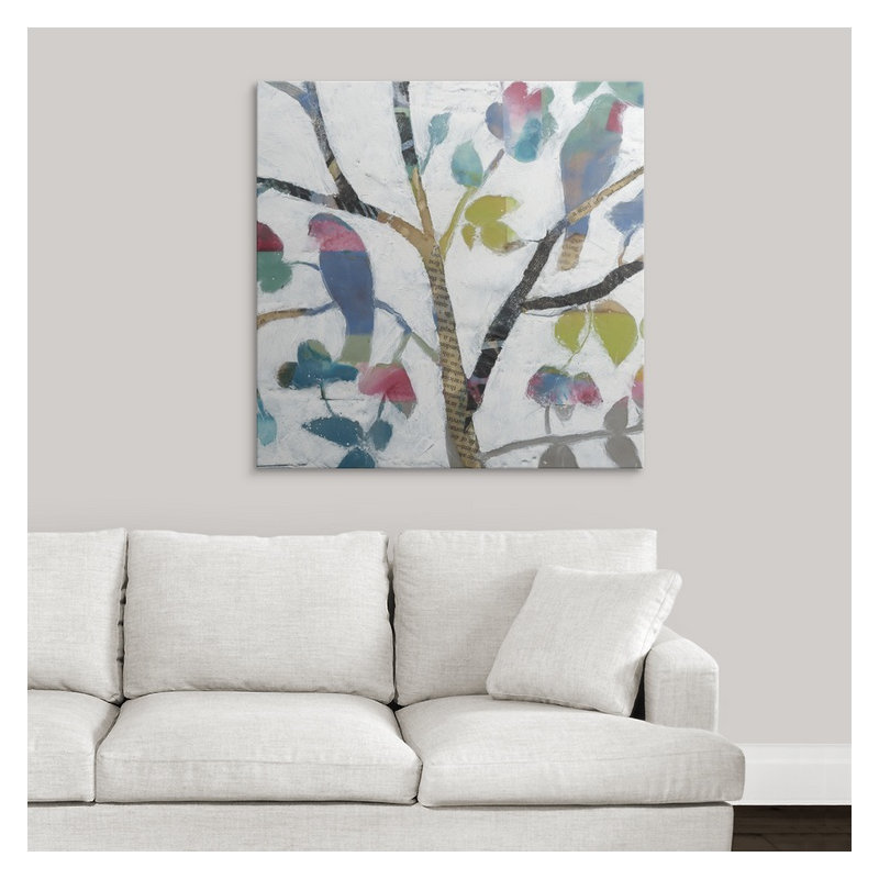 « forestières i », reproduction d’impression jennifer, H 35 po x l 35 po x P 1,5 po, Toile