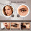 Miroir de maquillage illuminé, hauteur réglable, double face réglable, grossissement avec luminosité, cadeau de meuble-lavabo à rotation réglable