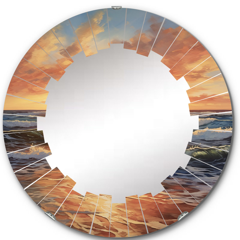 Karakoumi - Miroir mural rond, 24 po x 24 po