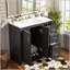 Ensemble de meuble-lavabo autoportant 36 po avec lavabo en céramique 36 po, structure en bois massif et grand rangement-1308309942-1308309936