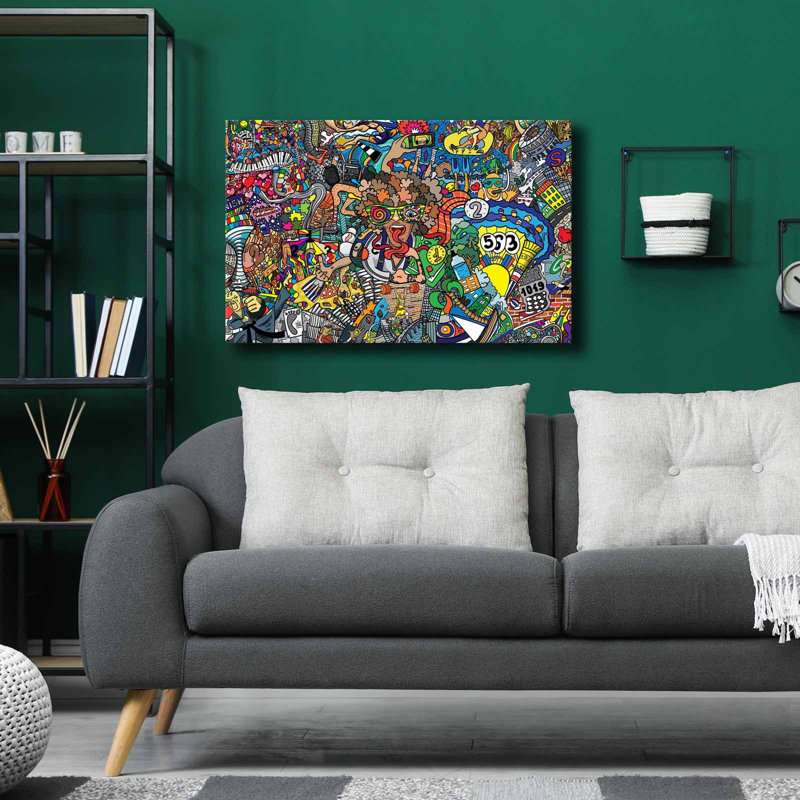 Stunning Decorative Canvas Painting, 17.7 x 27.6 inches | 100% Canvas with 100% Wooden Frame (Thickness: 1.1 inches) | Perfect for Home Décor, Living Room, and Office Spaces, Vibrant Colors & Elegant Design
