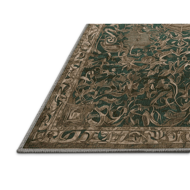 Tapis brun lavable à la machine, Rectangle 8 pi x 12 pi