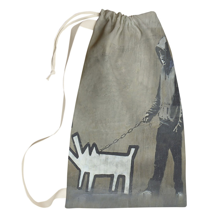 Fabric Laundry Bag with Handles, Small (29" H x 18" W x 1" D)