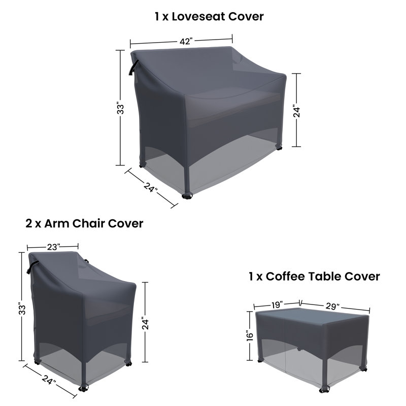Outdoor Group Seating Patio Furniture Set Covers