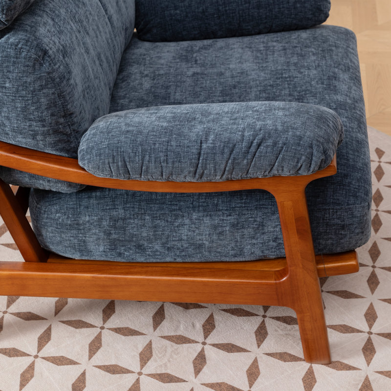 Fauteuil d'appoint Cozy Modern Chenille, Blue