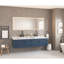 Miroir de salle de bain mural 72 "x 32" brouillard avec 3 températures de couleur, avant et rétroéclairé, mémoire, gradation continue, aluminium blanc, verre à haute intensité pour la salle de bain, réglage de la luminosité, brouillard