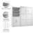 Arlex Queen Bed and Shelving Unit with Doors (101W)-88513666